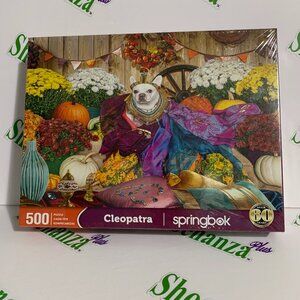 Springbok Jigsaw Puzzle Cleopatra Dog Flowers 500 Piece Sealed 18" x 23.5"